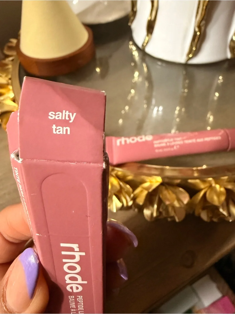 RHODE Peptide Lip Tint Nourishing Glaze— Salty Tan